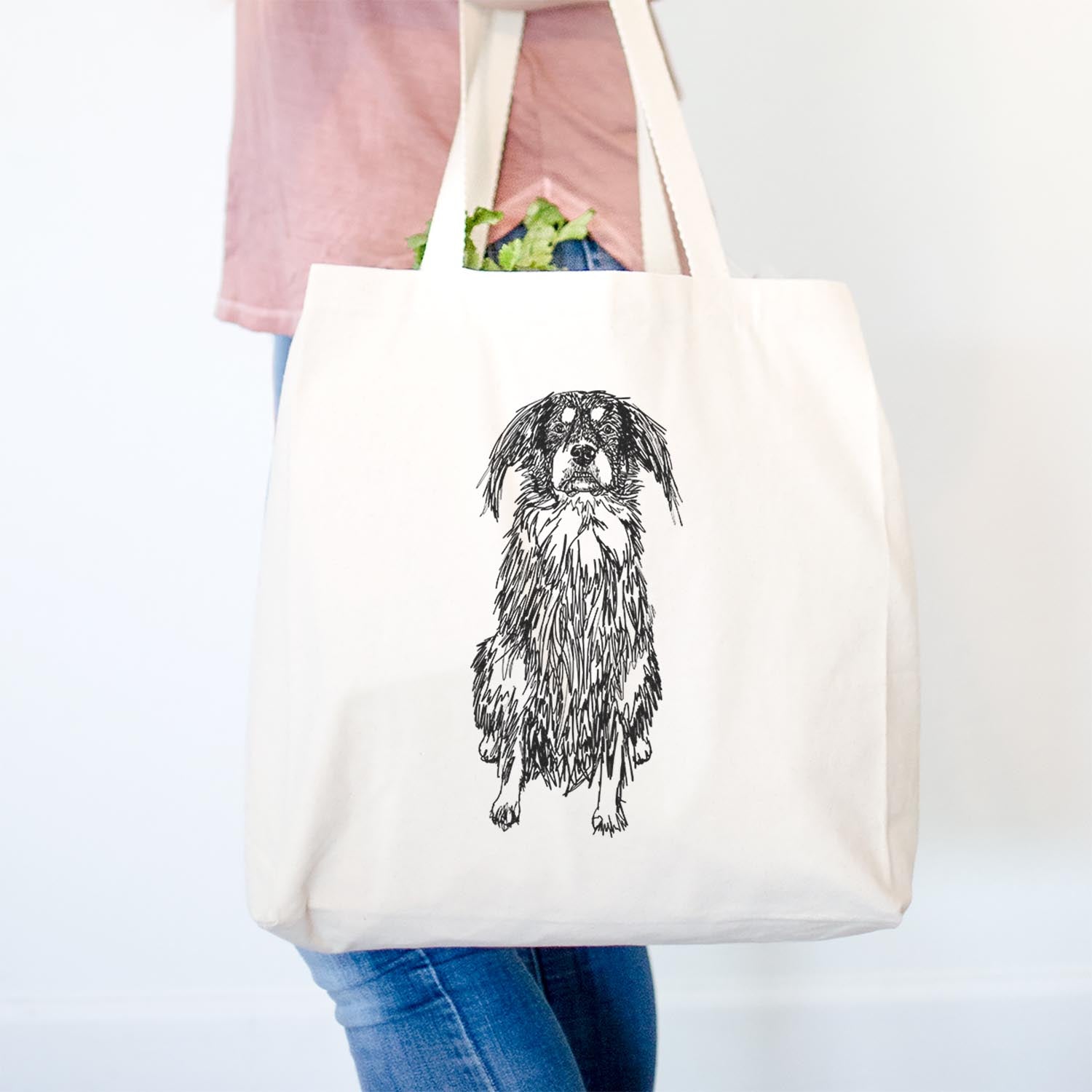 Doodled Indy the Mixed Breed - Tote Bag