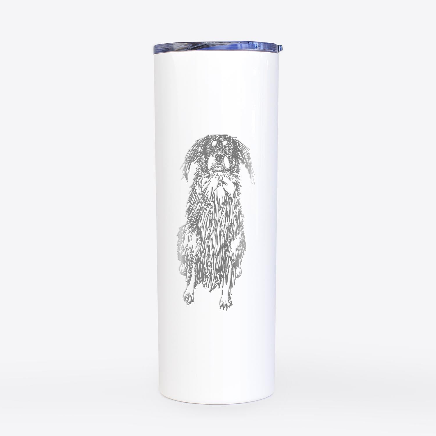 Doodled Indy the Mixed Breed - 20oz Skinny Tumbler