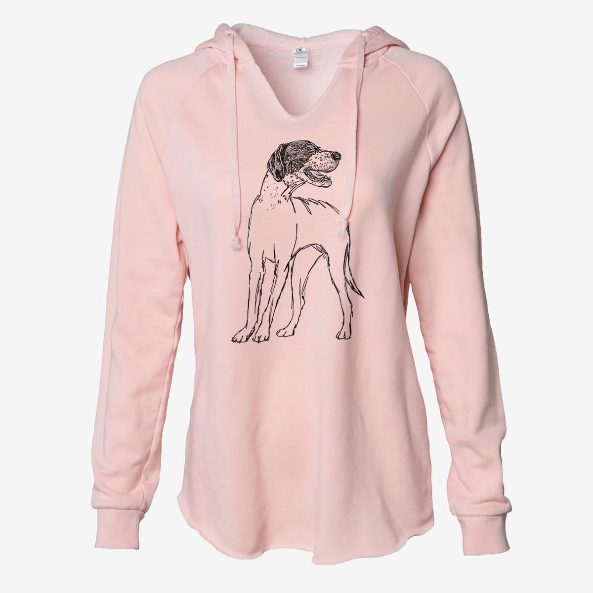 Doodled Jade the English Pointer - Cali Wave Hooded Sweatshirt