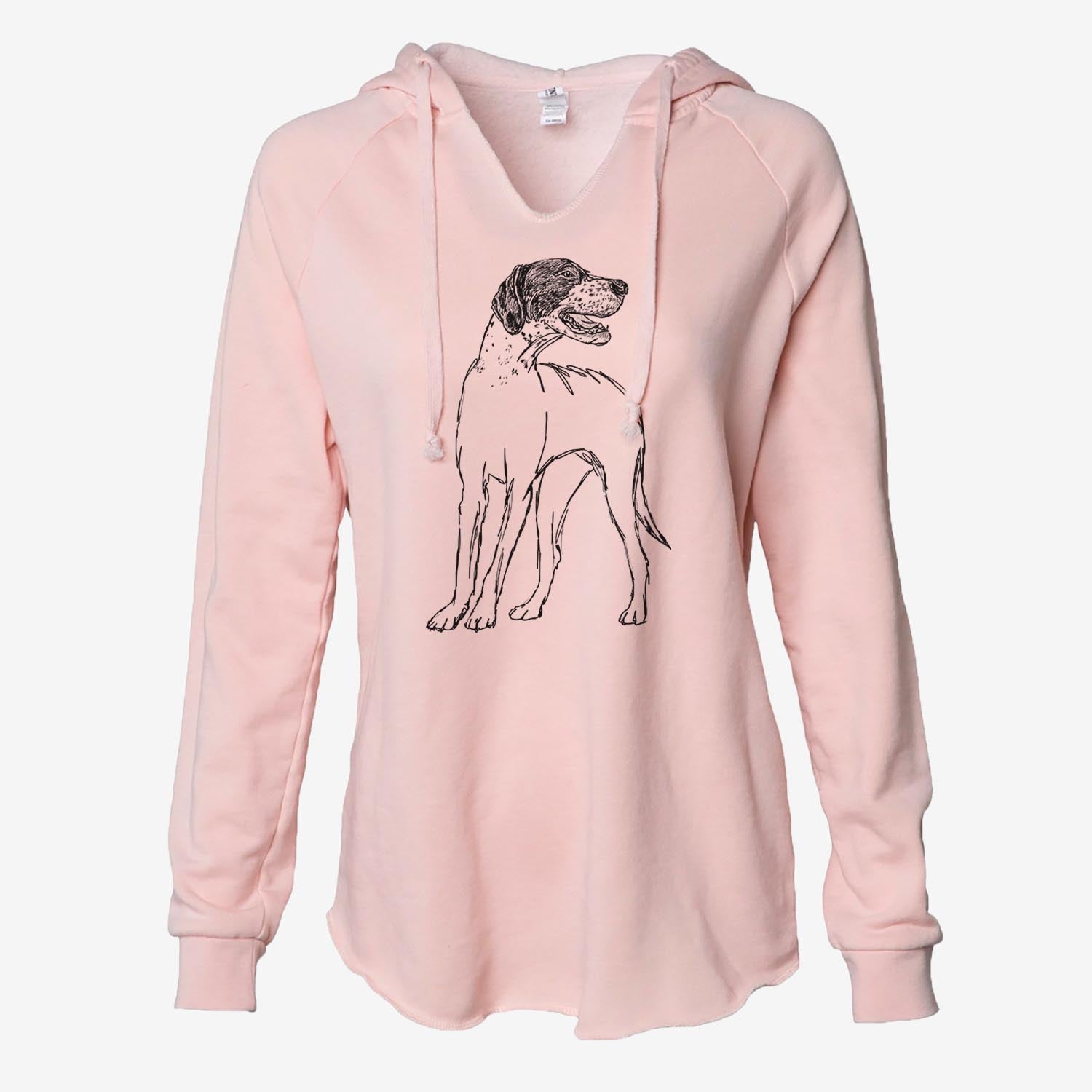 Doodled Jade the English Pointer - Cali Wave Hooded Sweatshirt