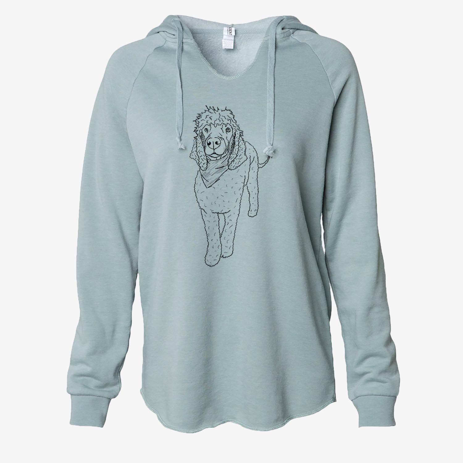 Doodled Jameson the Standard Poodle - Cali Wave Hooded Sweatshirt