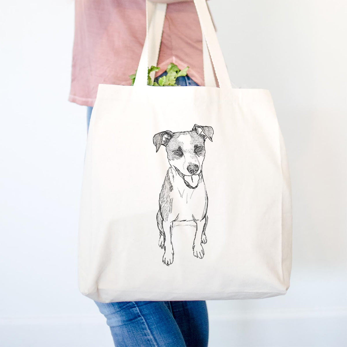 Doodled Jasper the Mixed Breed - Tote Bag