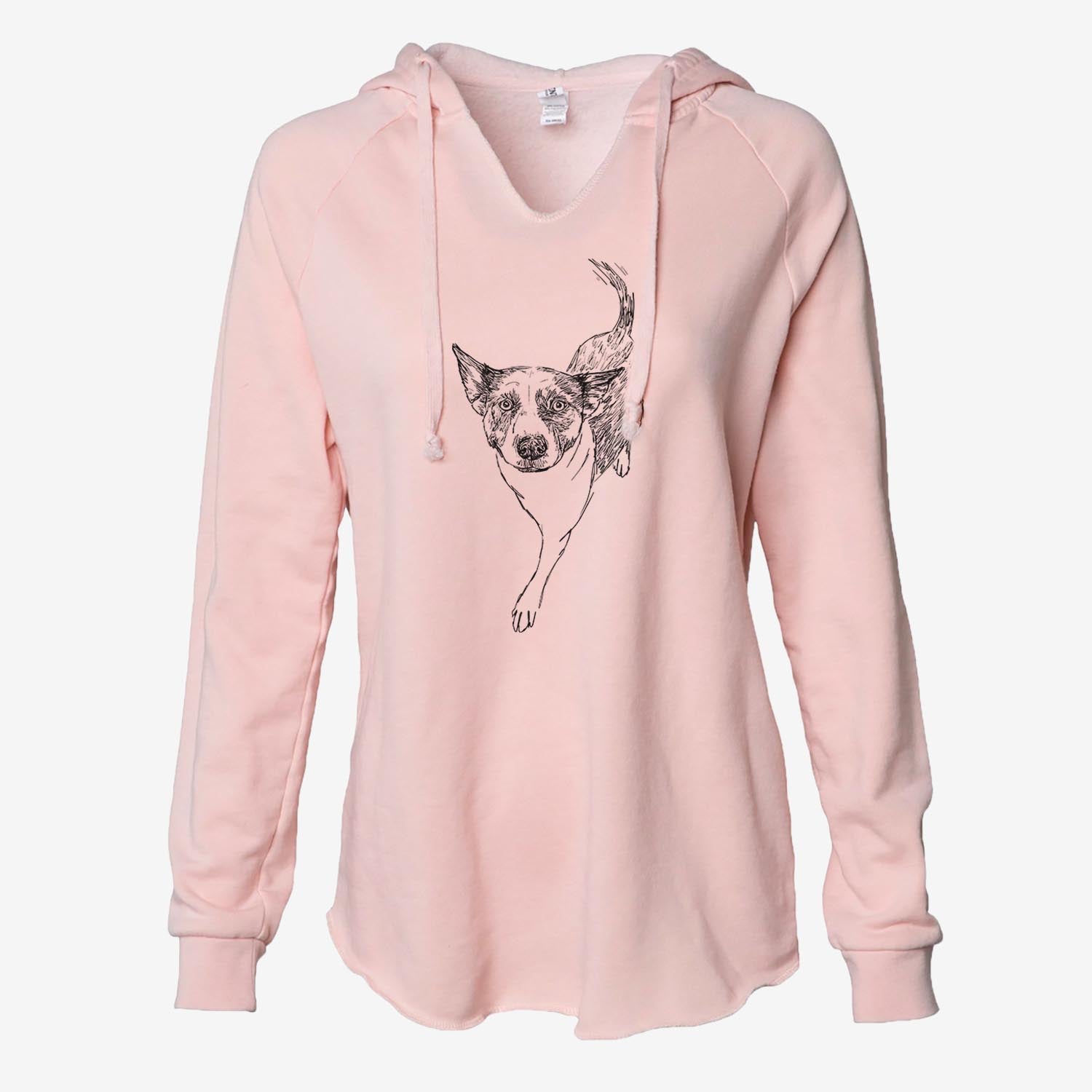 Doodled Jelly Bean the Mixed Breed - Cali Wave Hooded Sweatshirt