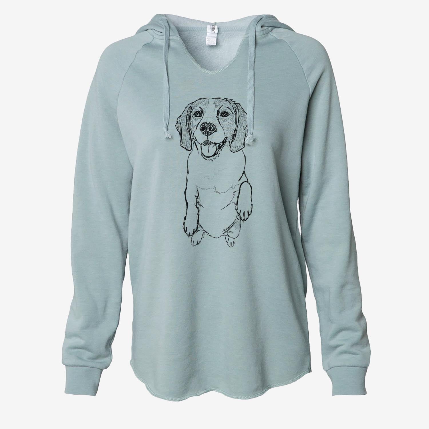 Doodled JimmyCharles the Beagle - Cali Wave Hooded Sweatshirt