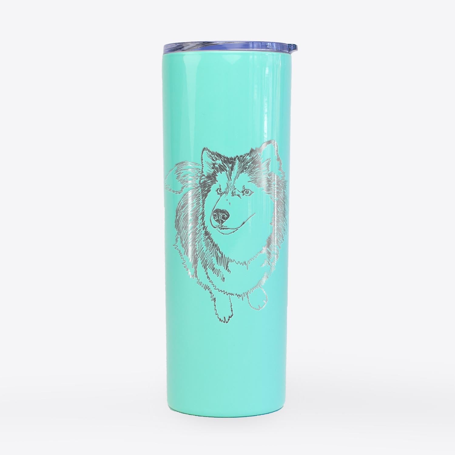 Doodled Kai the Siberian Husky - 20oz Skinny Tumbler