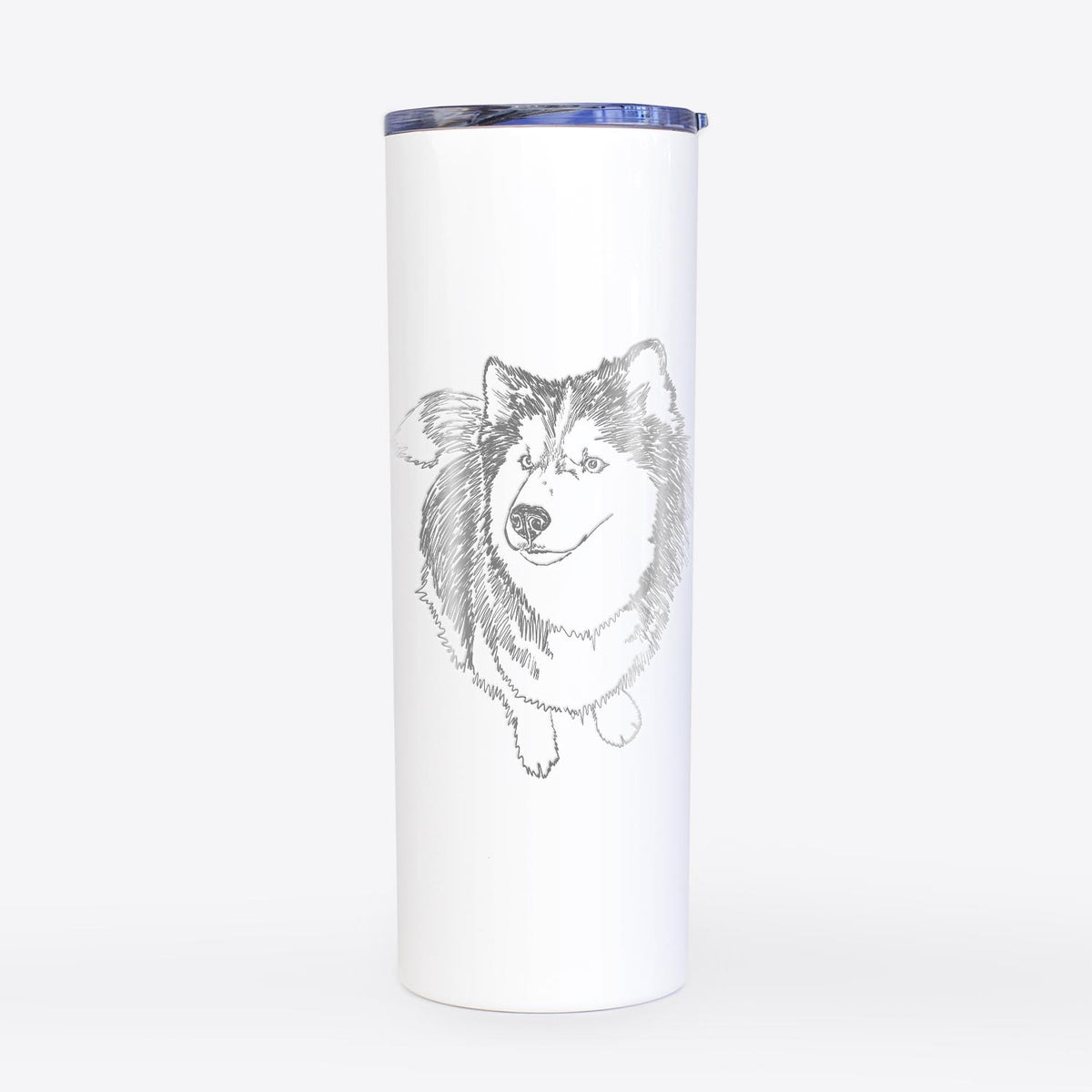 Doodled Kai the Siberian Husky - 20oz Skinny Tumbler