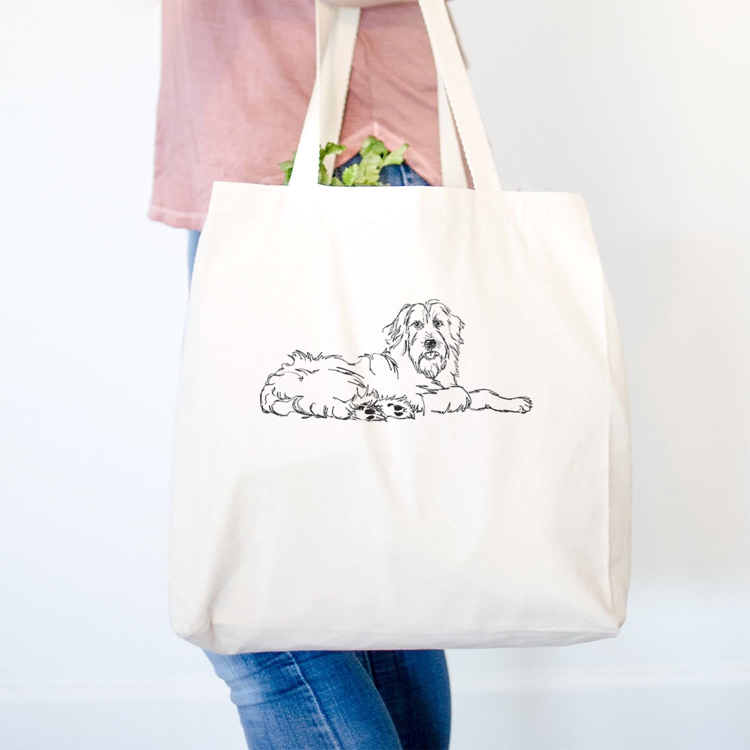 Doodled Kate the Goldendoodle - Tote Bag