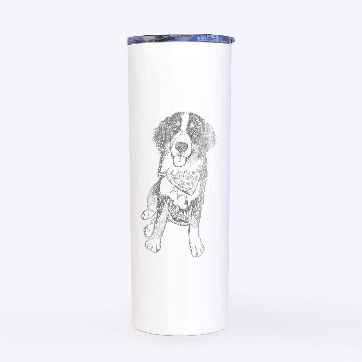 Doodled Kimber the Bernese Mountain Dog - 20oz Skinny Tumbler