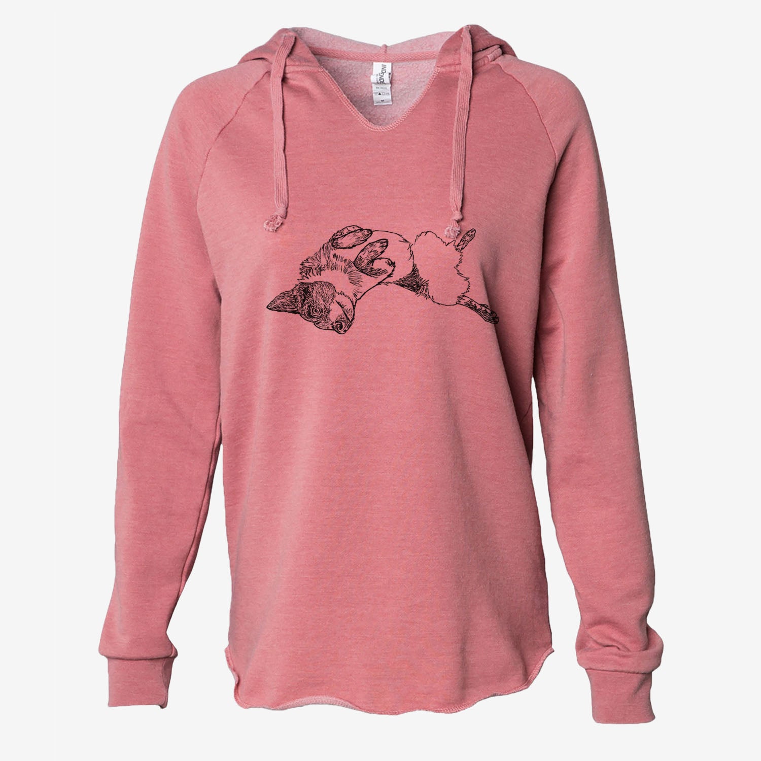 Doodled Kira the Australian Cattle Dog - Cali Wave Hooded Sweatshirt