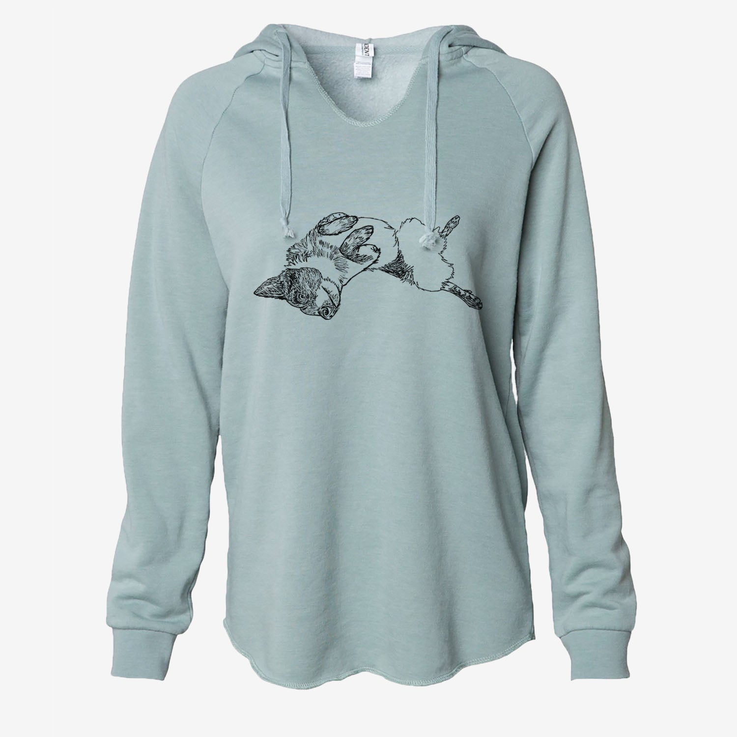 Doodled Kira the Australian Cattle Dog - Cali Wave Hooded Sweatshirt