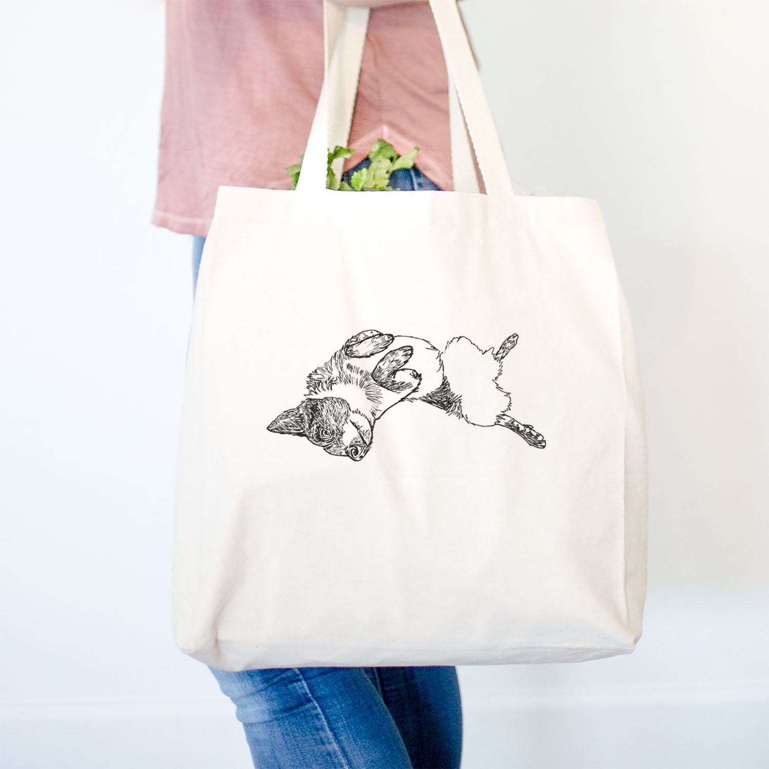 Doodled Kira the Australian Cattle Dog - Tote Bag