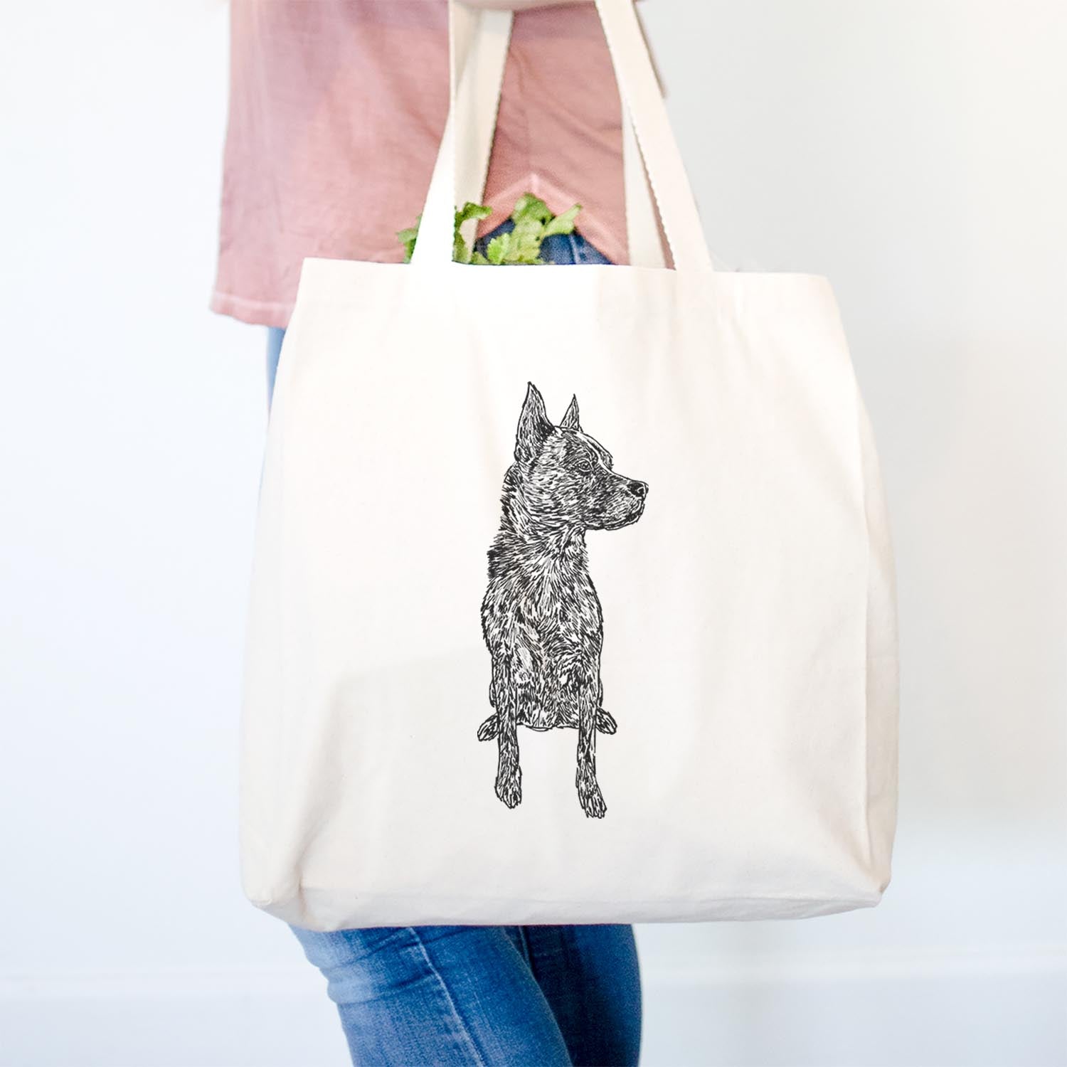 Doodled Koda the Chow Pitbull Mix - Tote Bag