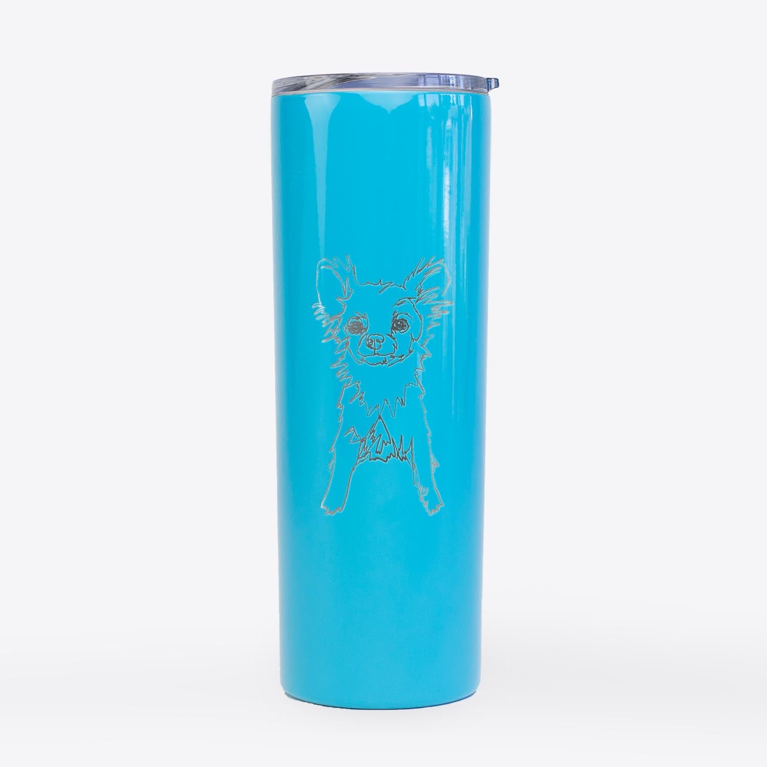 Doodled Longhair Chihuahua - 20oz Skinny Tumbler