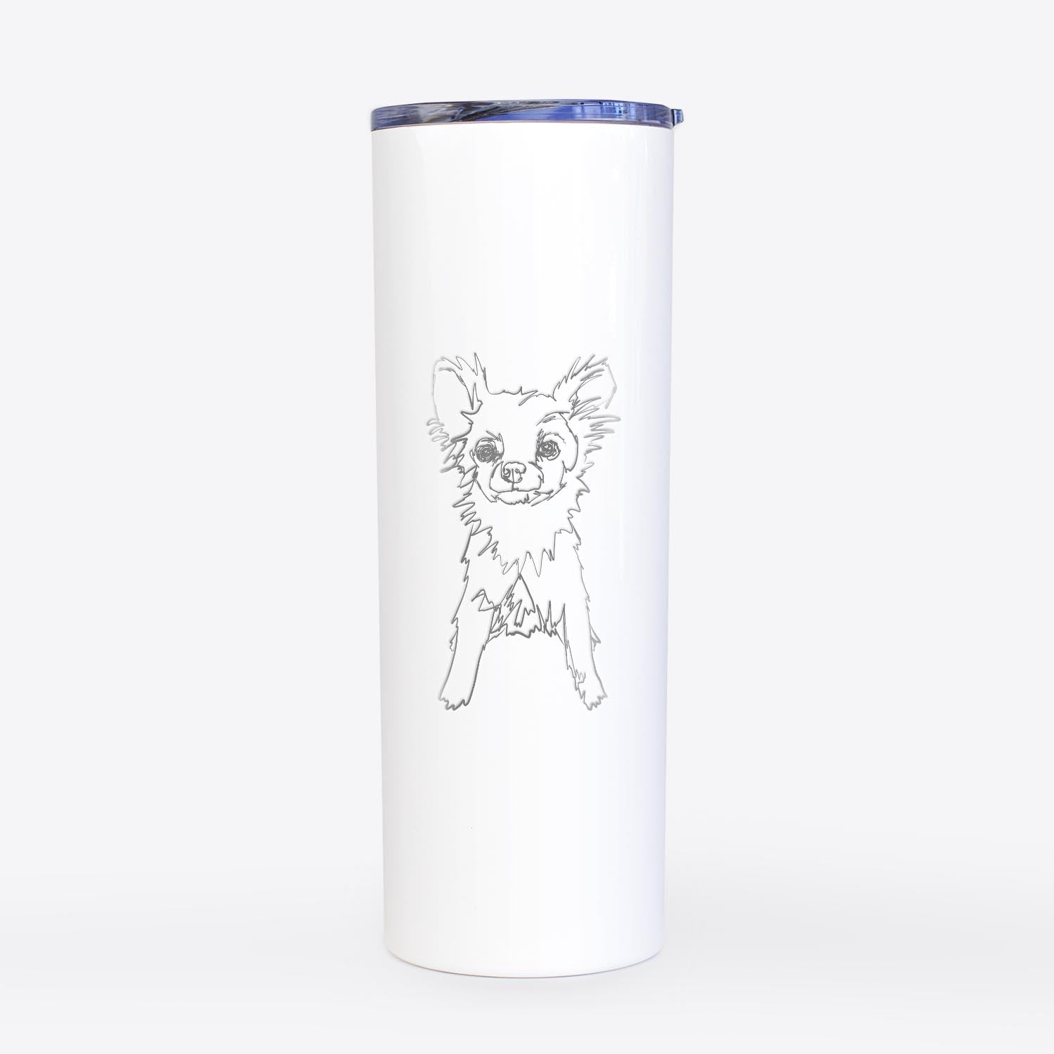 Doodled Longhair Chihuahua - 20oz Skinny Tumbler