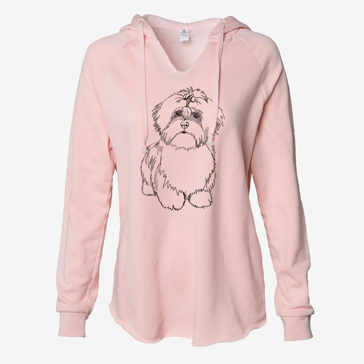 Doodled Laney the Lhasa Apso - Cali Wave Hooded Sweatshirt