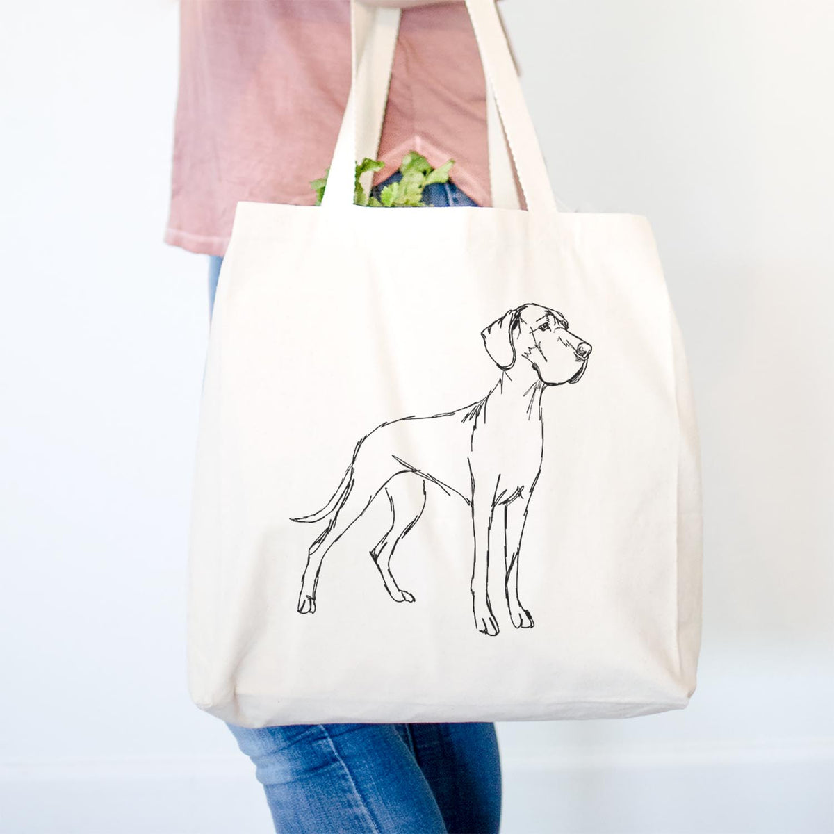 Doodled Layla the Great Dane - Tote Bag