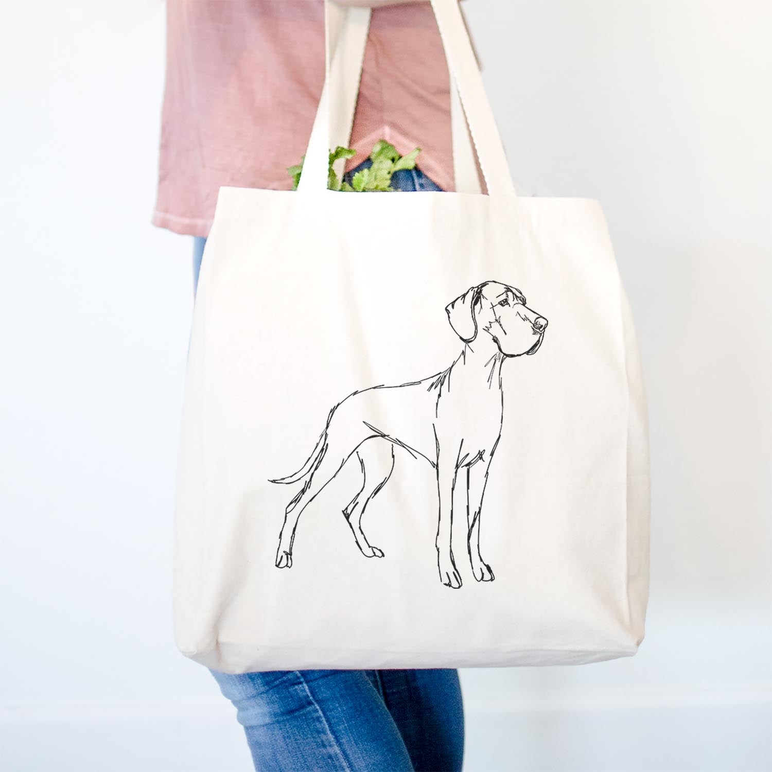 Doodled Layla the Great Dane - Tote Bag