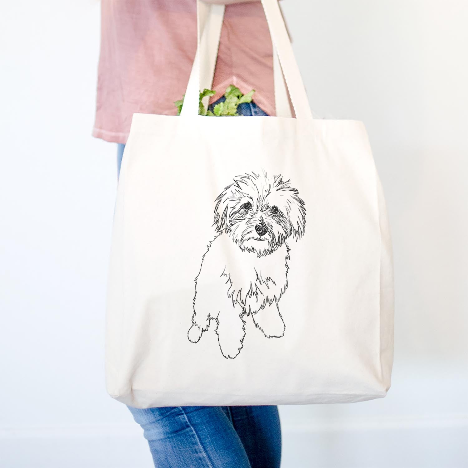 Doodled Leo the Mixed Breed - Tote Bag