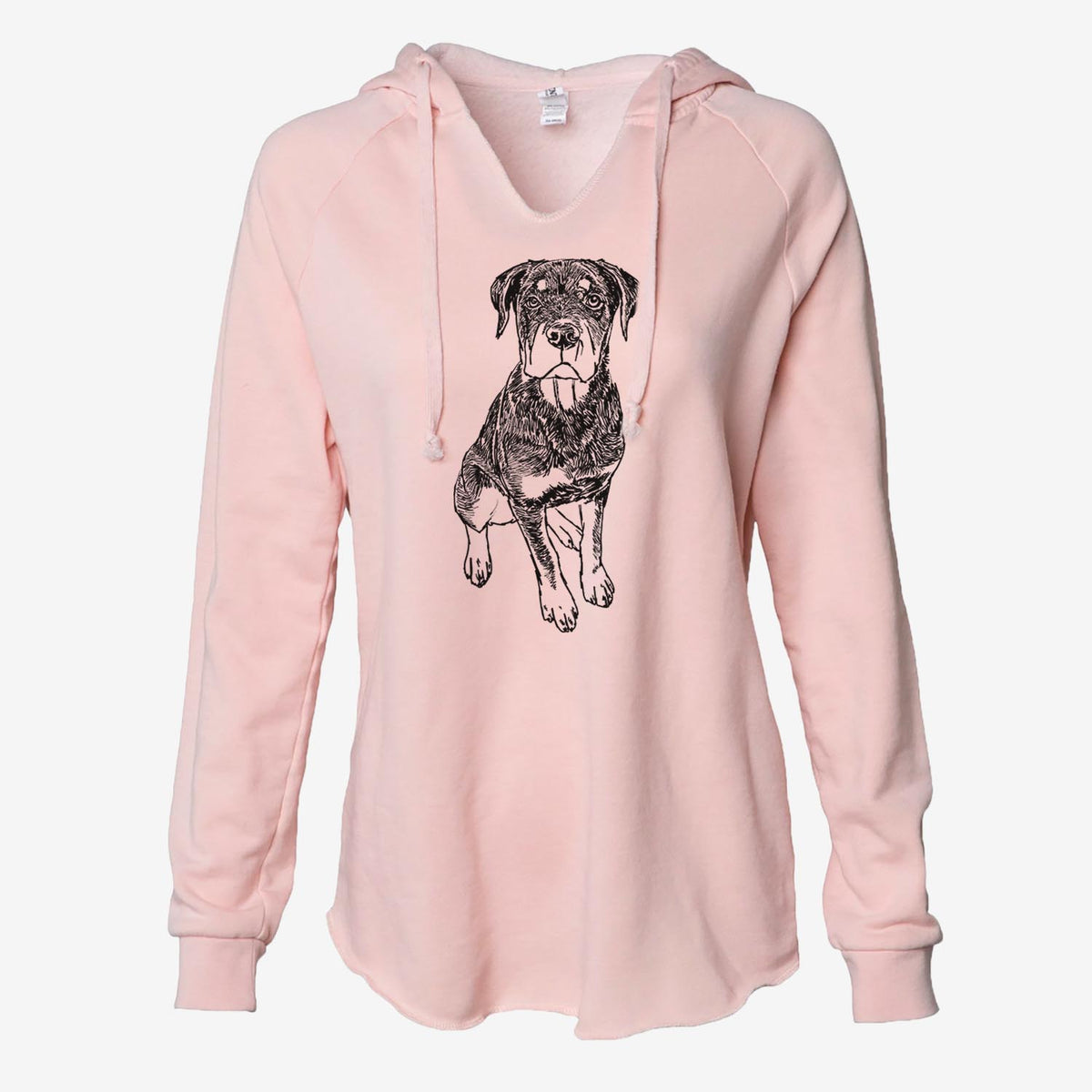 Doodled Lincoln the Rottweiler Puppy - Cali Wave Hooded Sweatshirt