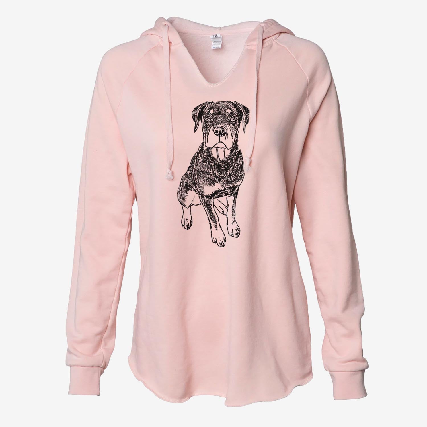 Doodled Lincoln the Rottweiler Puppy - Cali Wave Hooded Sweatshirt