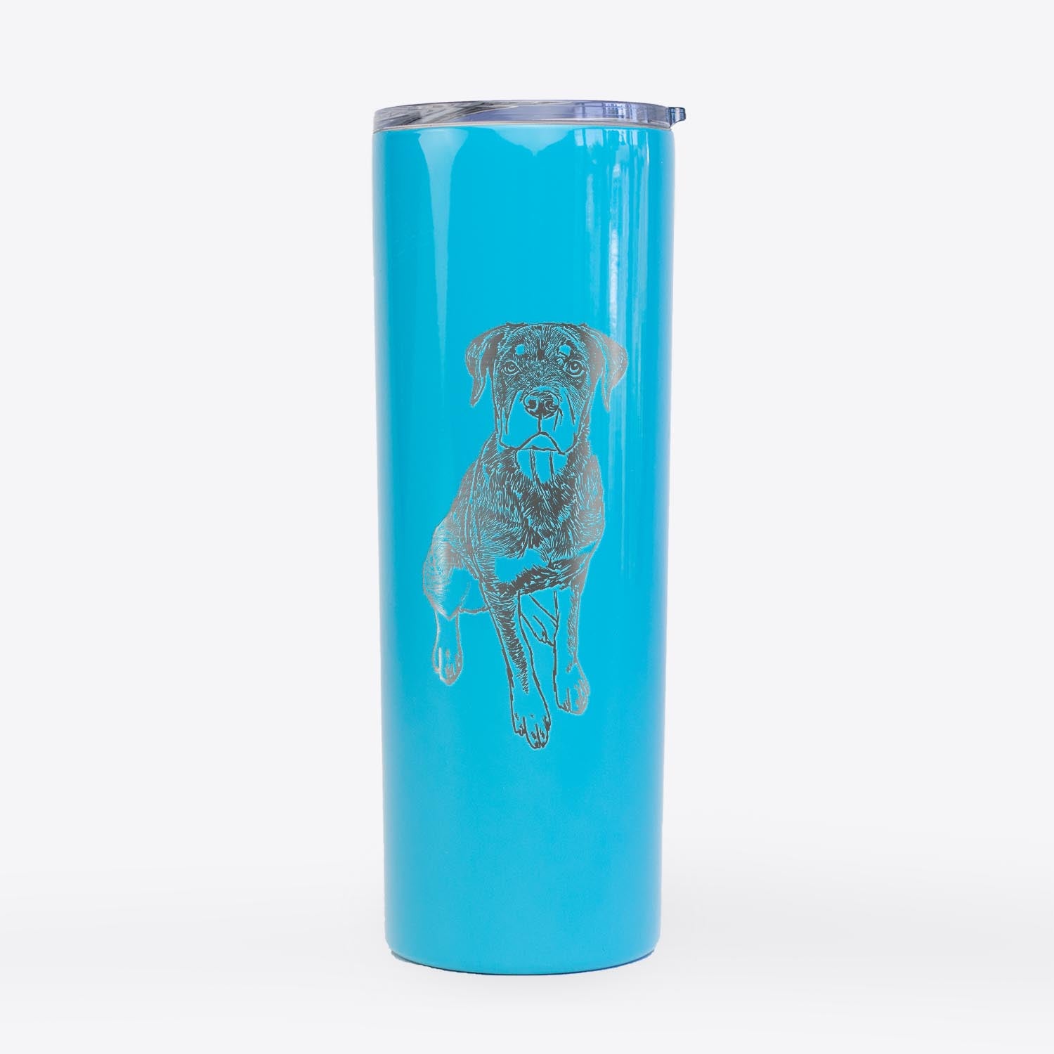 Doodled Lincoln the Rottweiler Puppy - 20oz Skinny Tumbler