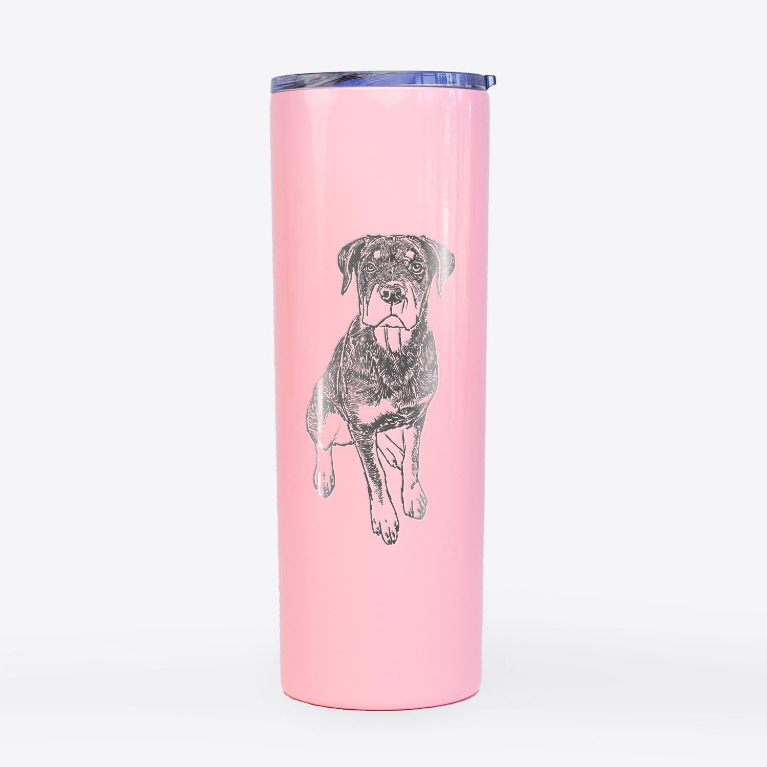 Doodled Lincoln the Rottweiler Puppy - 20oz Skinny Tumbler