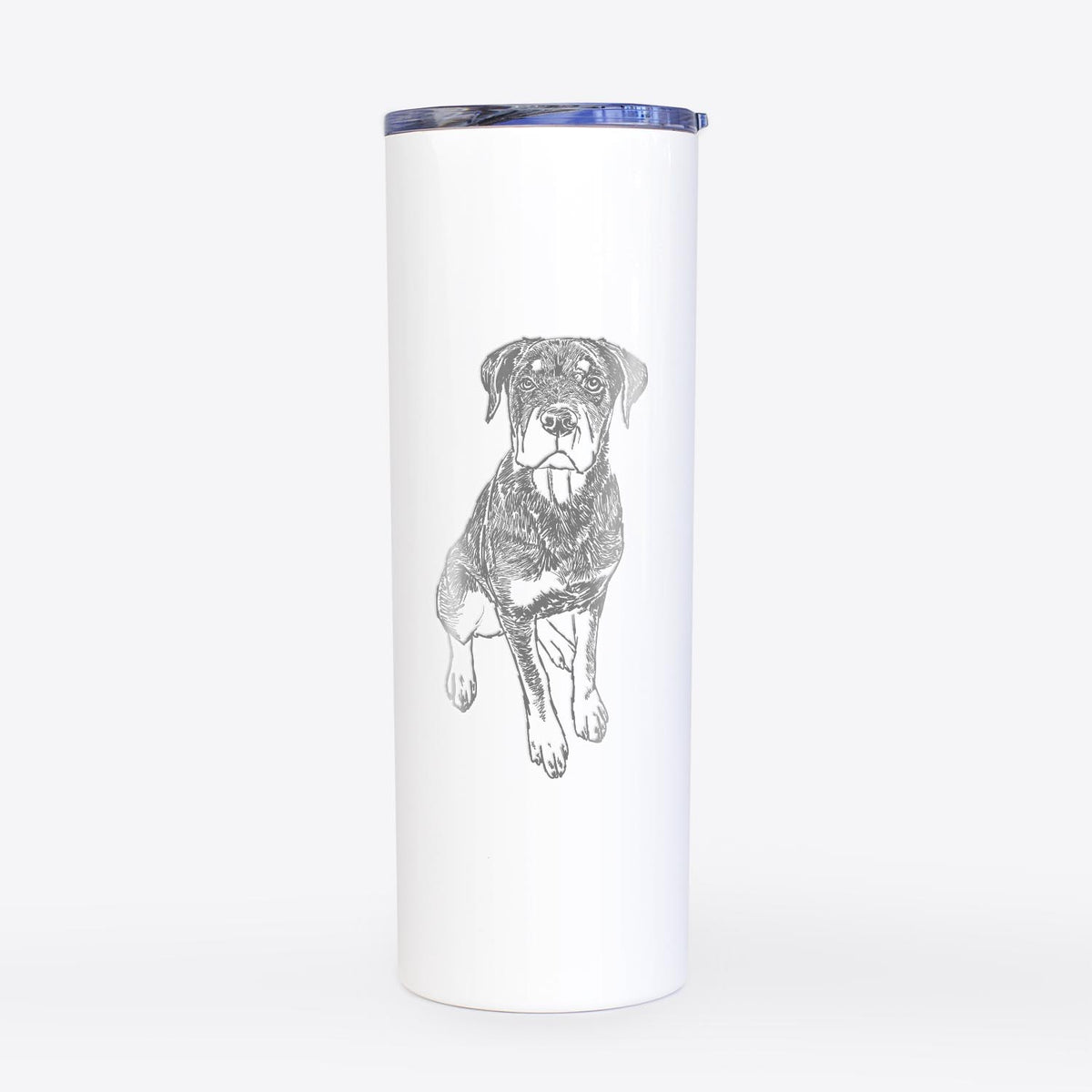 Doodled Lincoln the Rottweiler Puppy - 20oz Skinny Tumbler