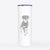 Doodled Lincoln the Rottweiler Puppy - 20oz Skinny Tumbler