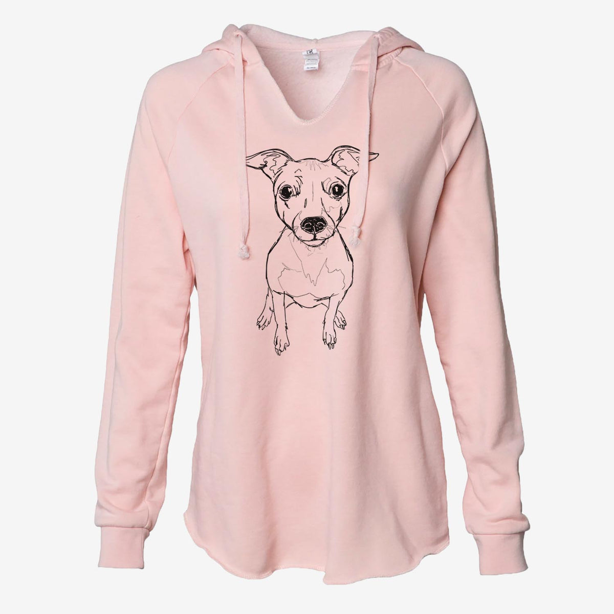 Doodled LittleLucy the American Hairless Terrier - Cali Wave Hooded Sweatshirt