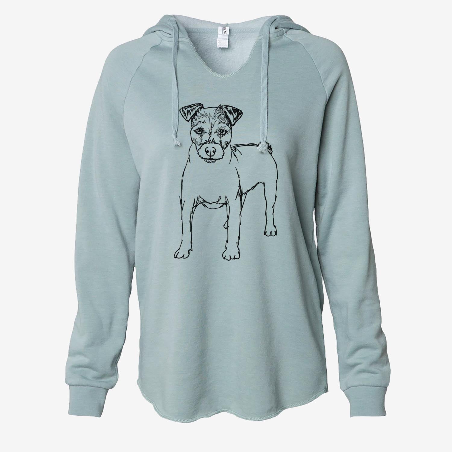 Doodled Lucky the Jack Russell Terrier - Cali Wave Hooded Sweatshirt