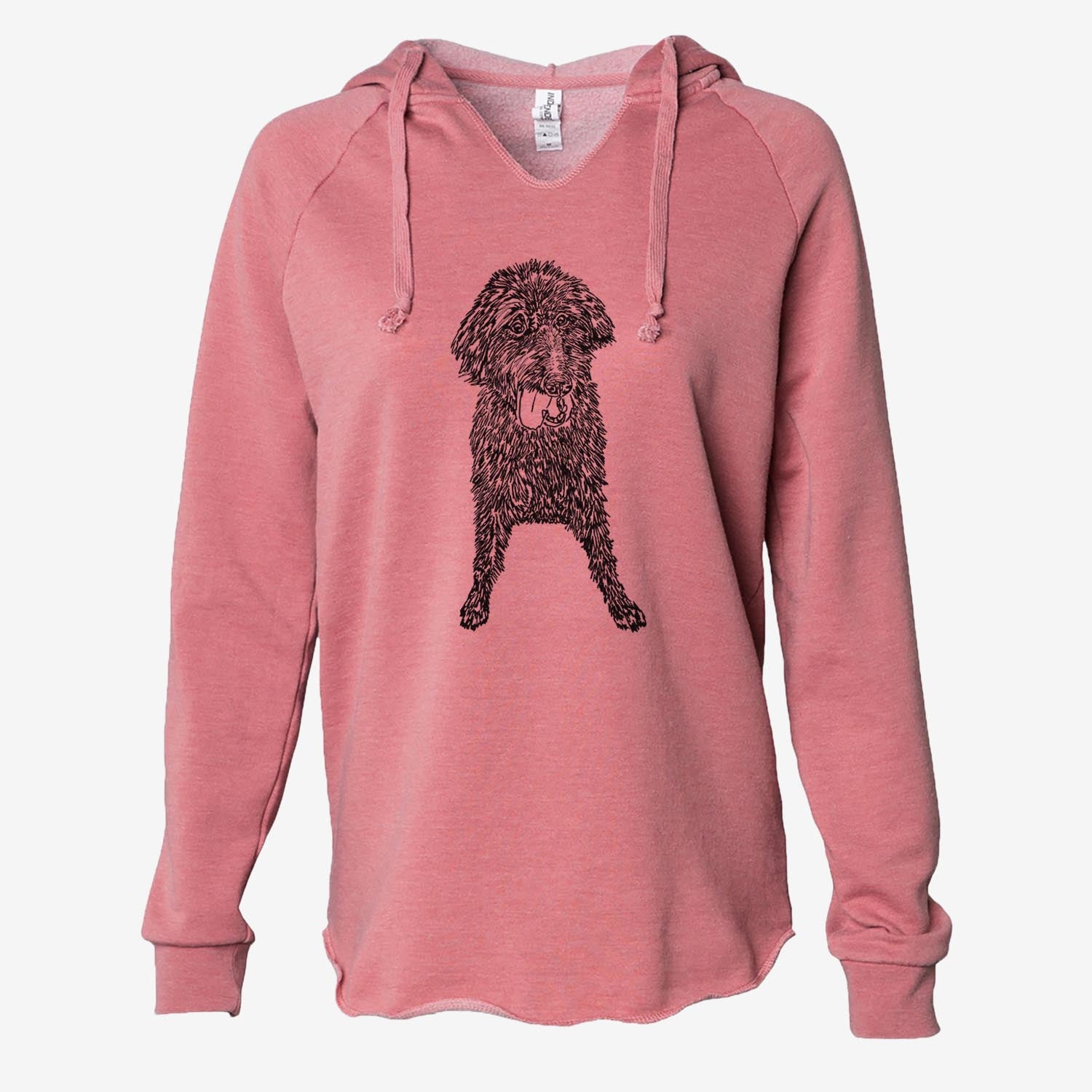 Doodled LucyFluff the Mixed Breed - Cali Wave Hooded Sweatshirt