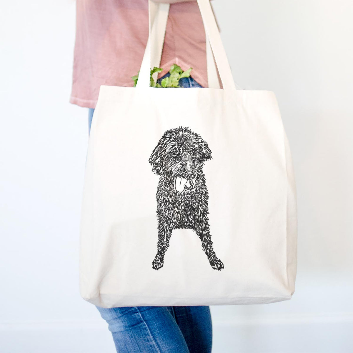 Doodled LucyFluff the Mixed Breed - Tote Bag