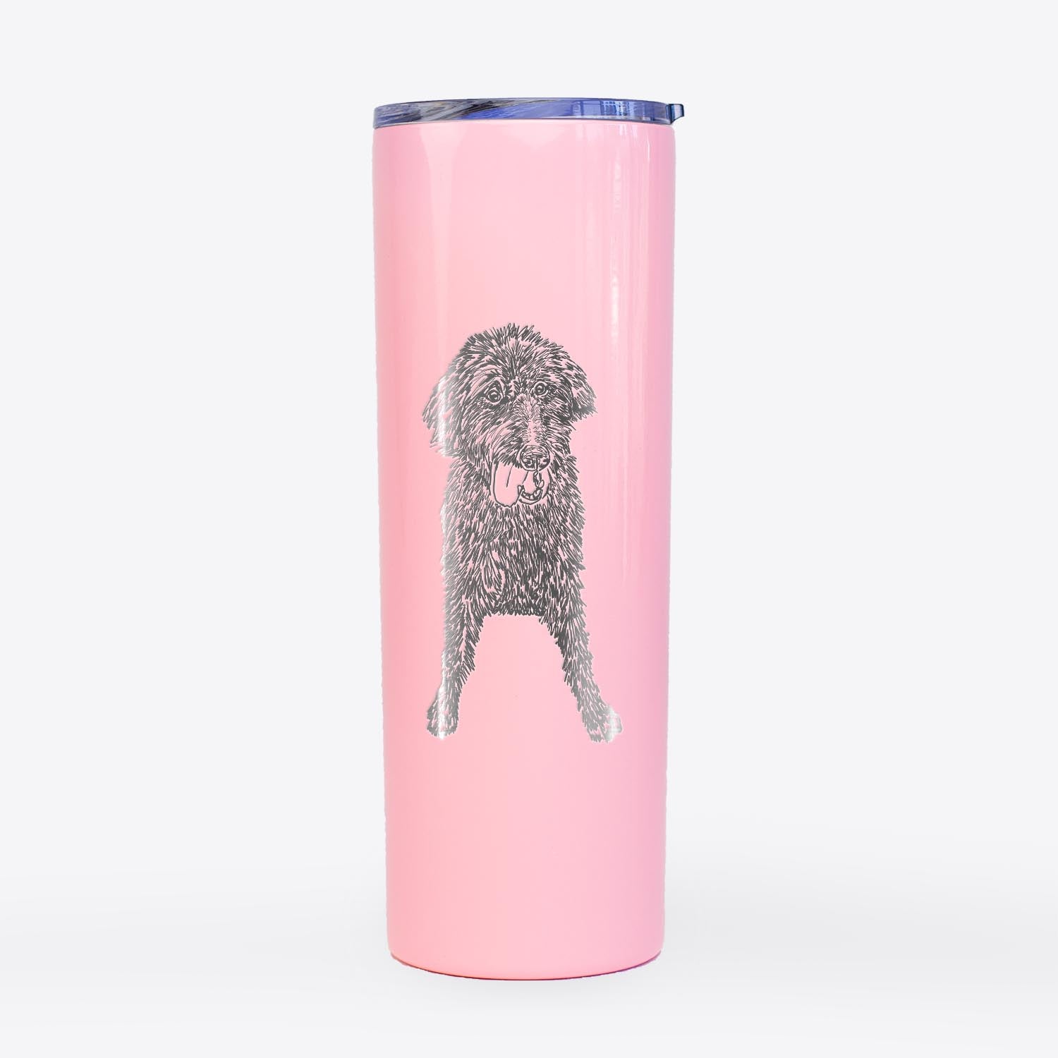 Doodled LucyFluff the Mixed Breed - 20oz Skinny Tumbler