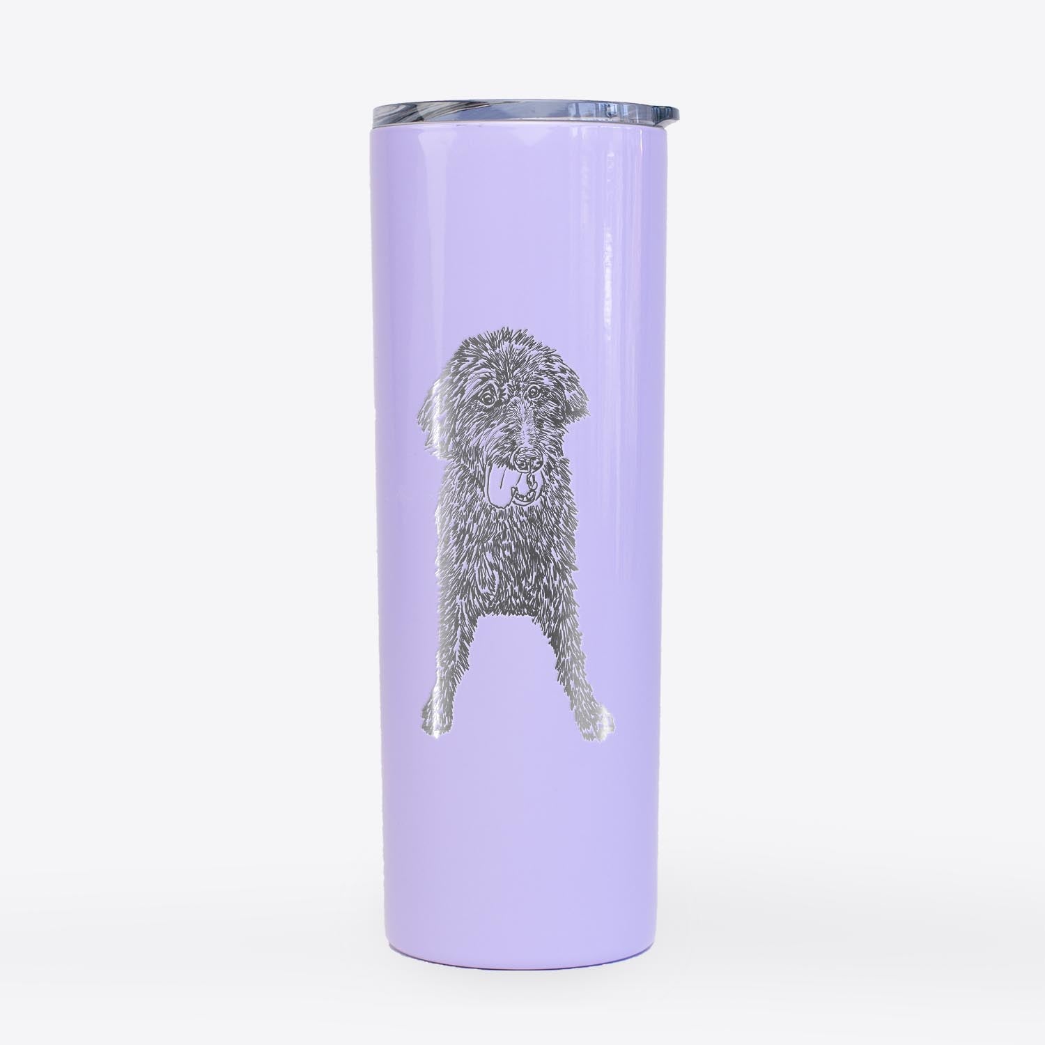 Doodled LucyFluff the Mixed Breed - 20oz Skinny Tumbler