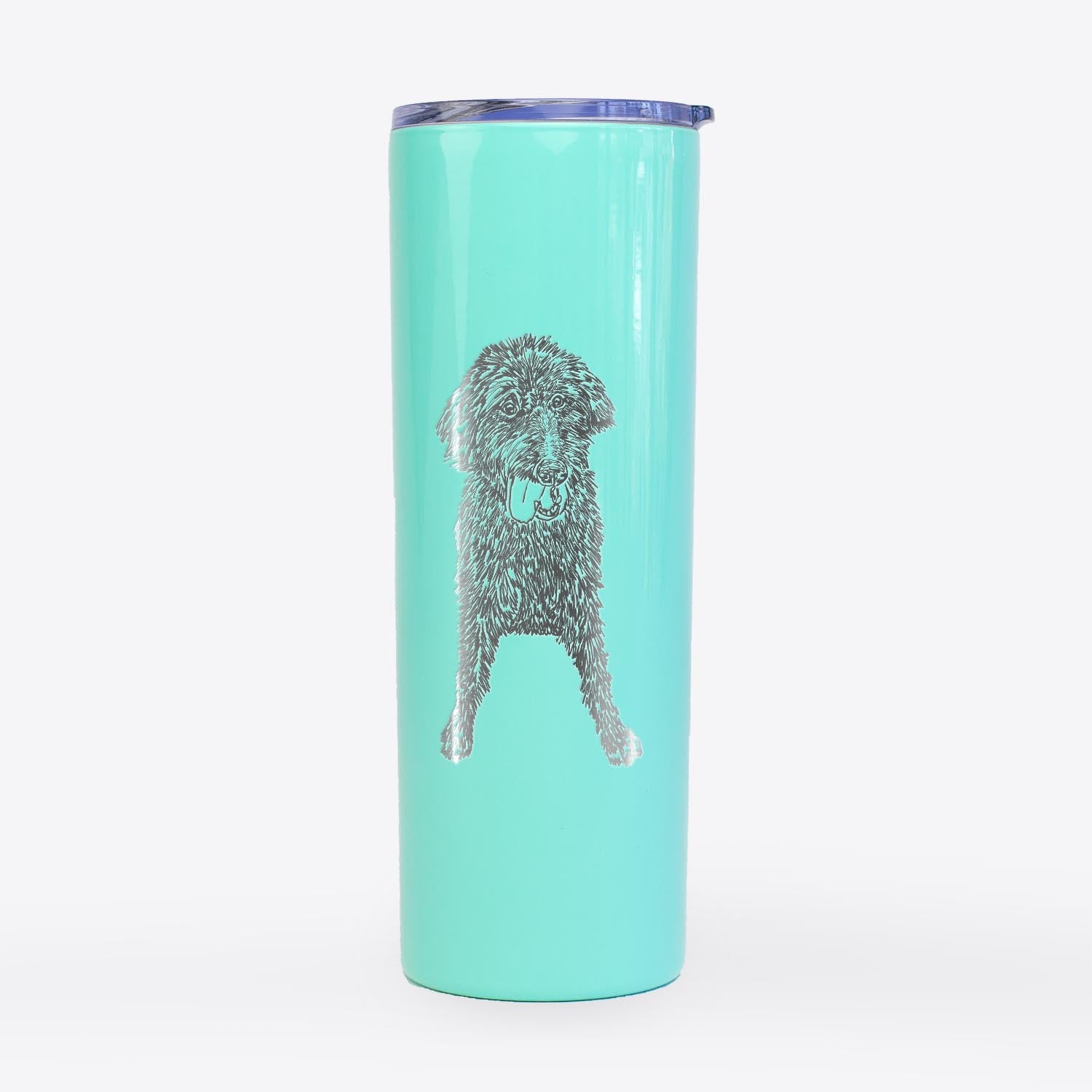 Doodled LucyFluff the Mixed Breed - 20oz Skinny Tumbler