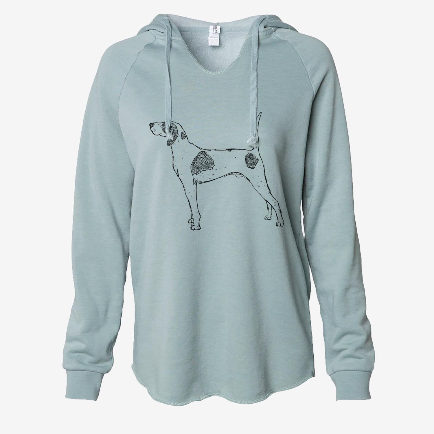 Doodled Luke the American Pointer - Cali Wave Hooded Sweatshirt