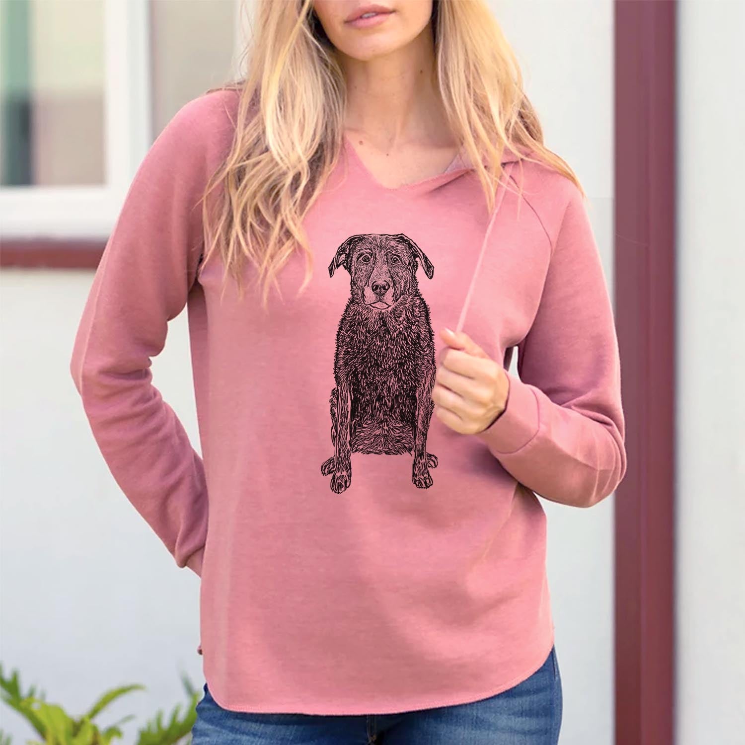 Doodled Millie the Black Lab - Cali Wave Hooded Sweatshirt