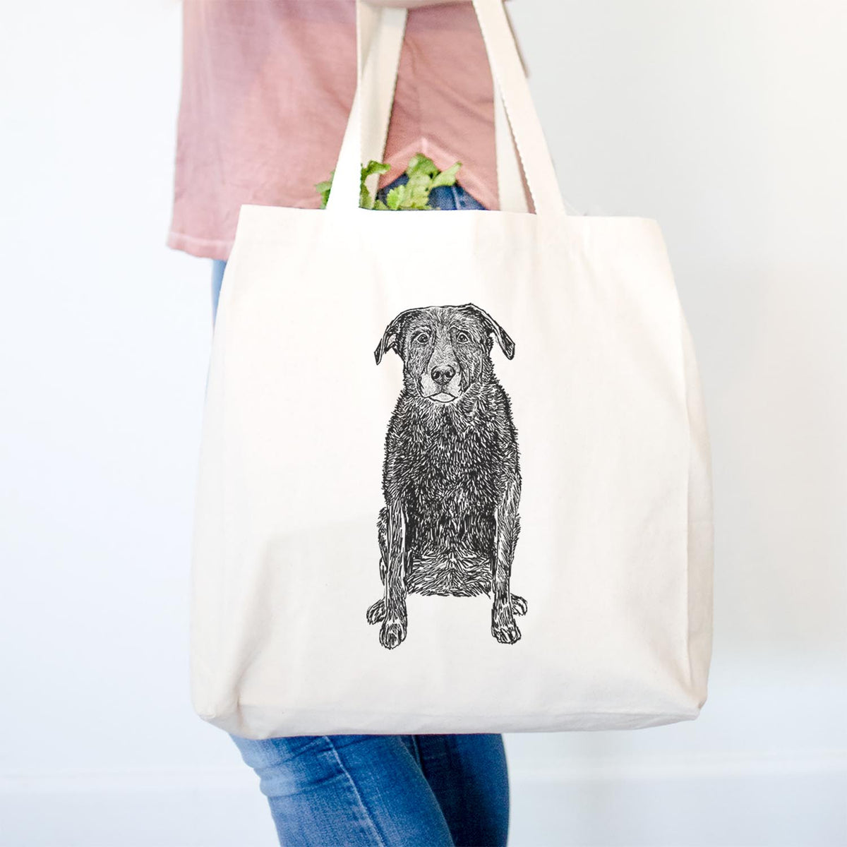 Doodled Millie the Black Lab - Tote Bag