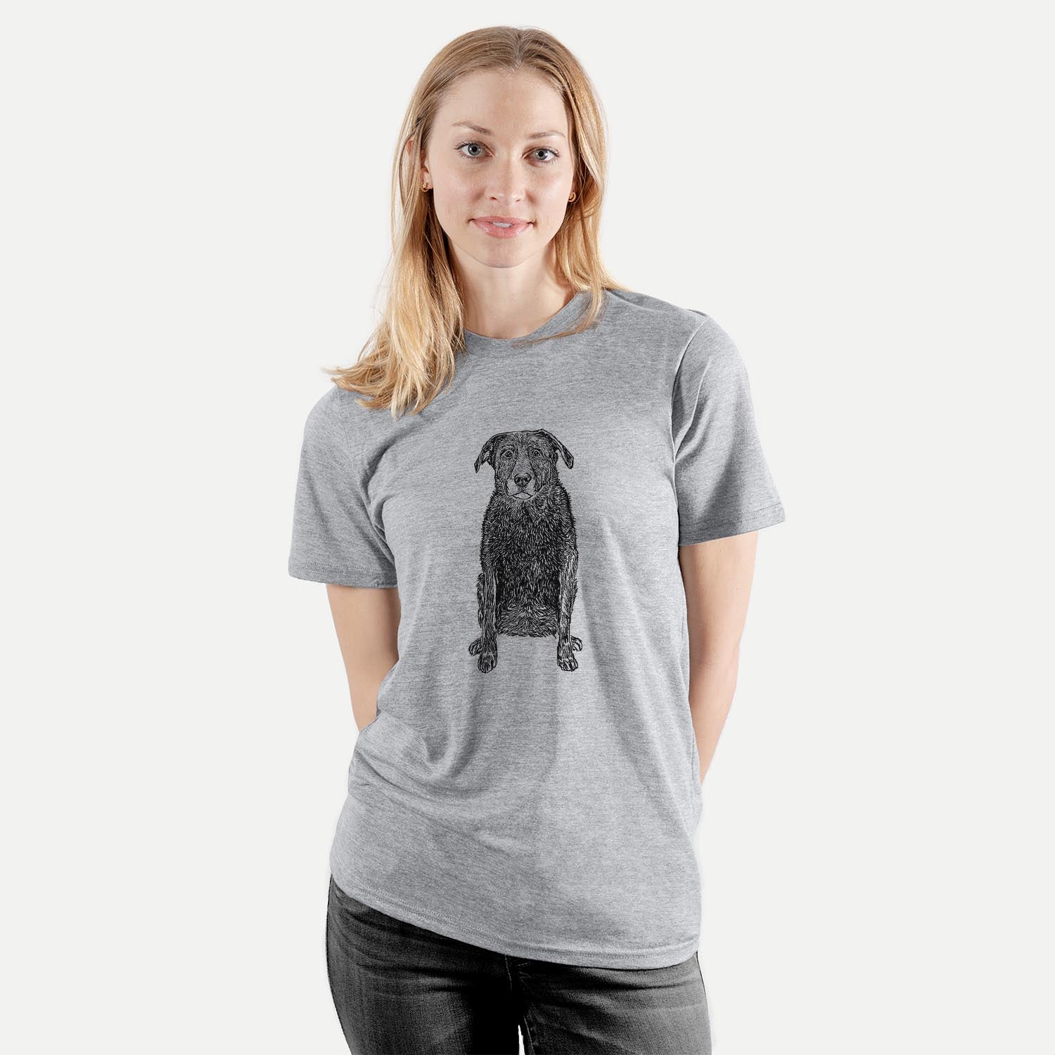 Doodled Millie the Black Lab - Unisex Crewneck