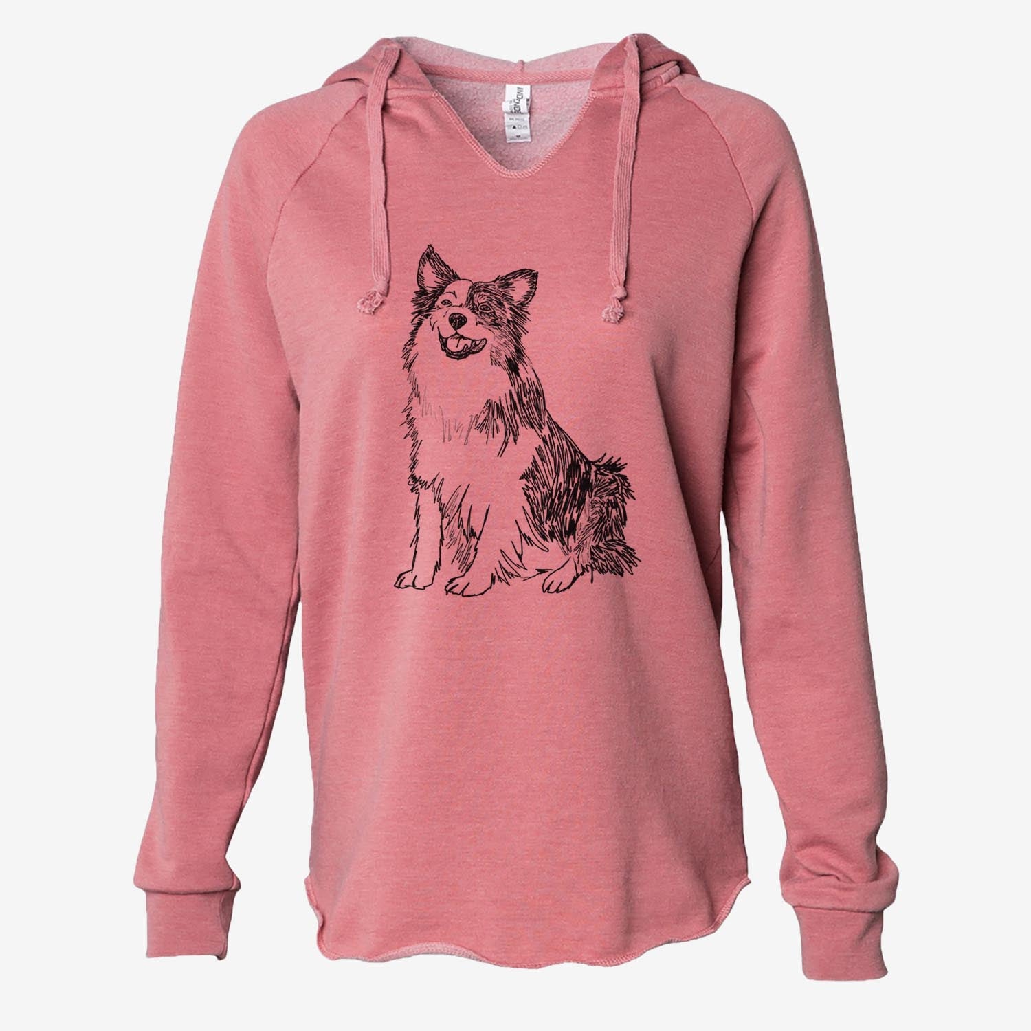 Doodled MiniJack the Mini Aussie - Cali Wave Hooded Sweatshirt