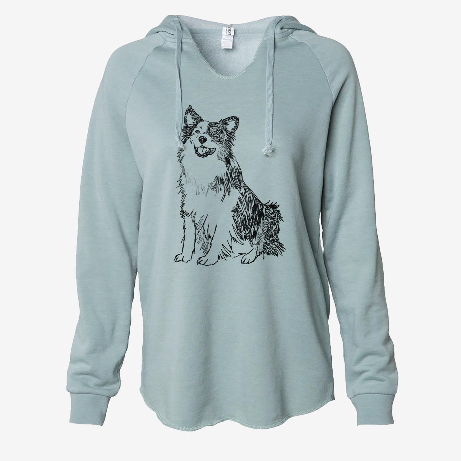 Doodled MiniJack the Mini Aussie - Cali Wave Hooded Sweatshirt