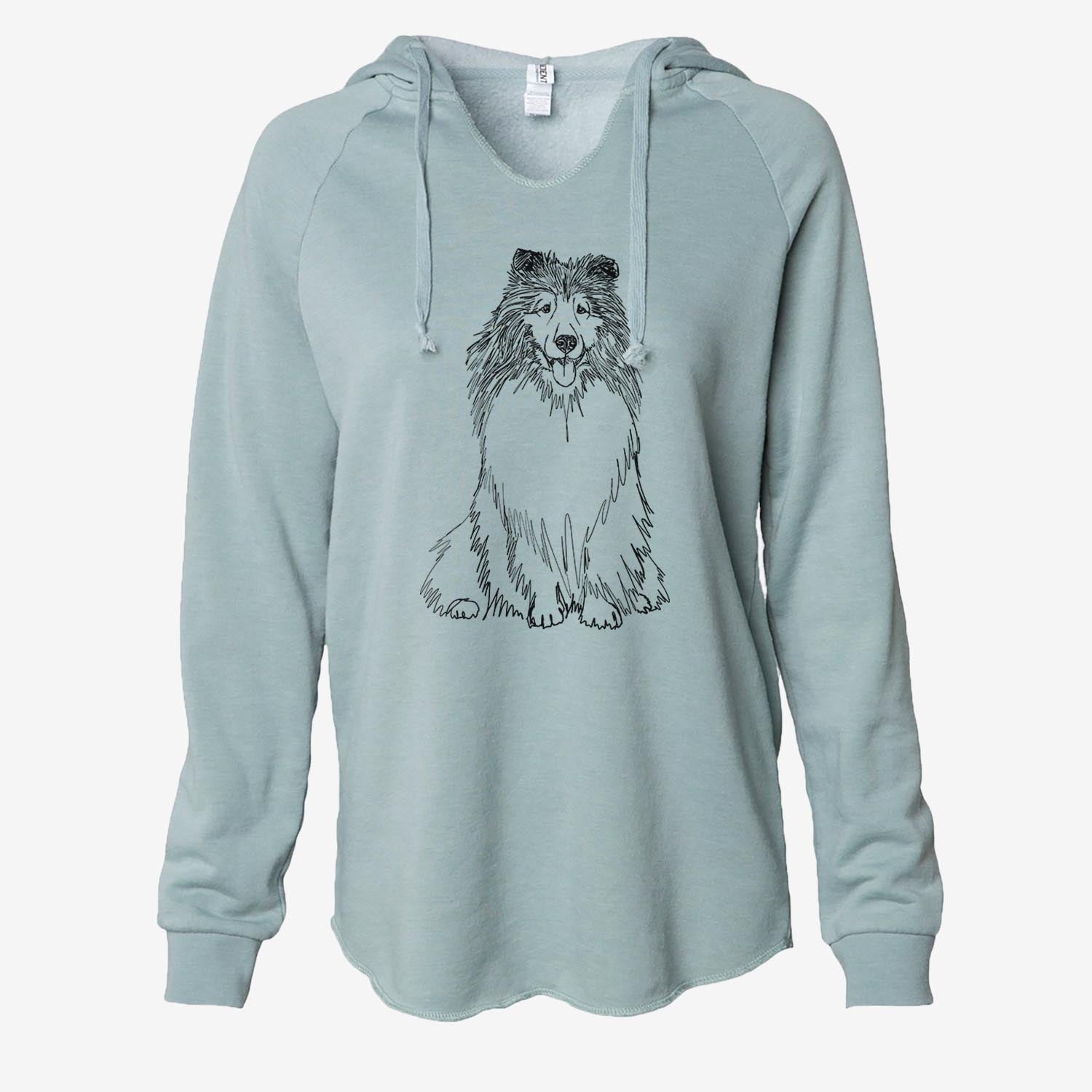 Doodled Monroe the Shetland Sheepdog - Cali Wave Hooded Sweatshirt