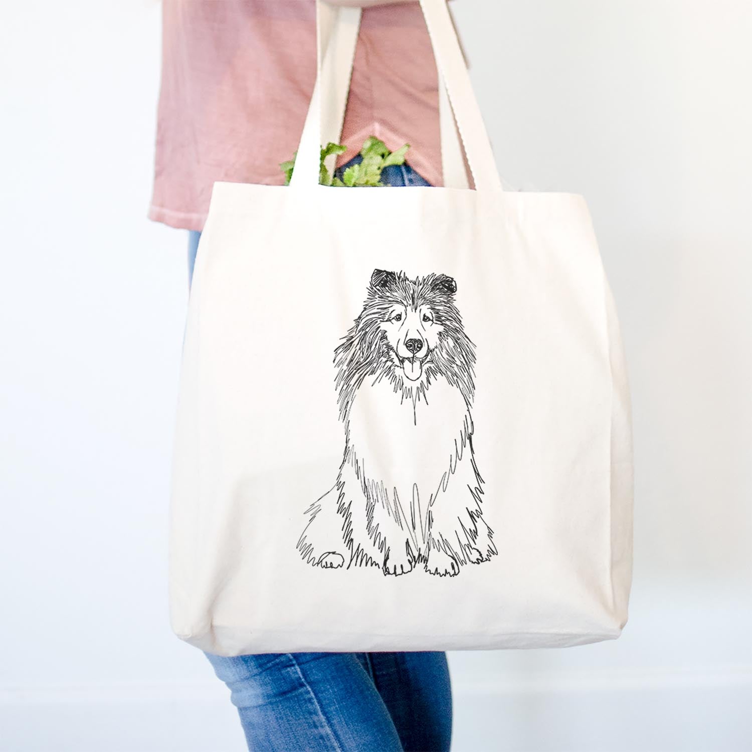 Doodled Monroe the Shetland Sheepdog - Tote Bag