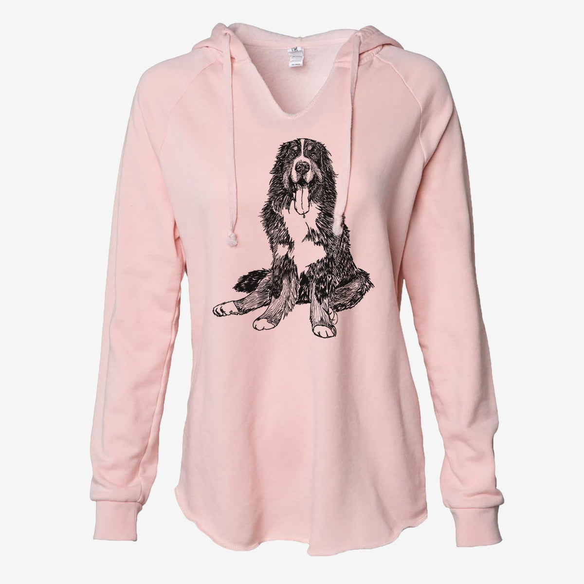 Doodled Moose the Bernese Mountain Dog - Cali Wave Hooded Sweatshirt