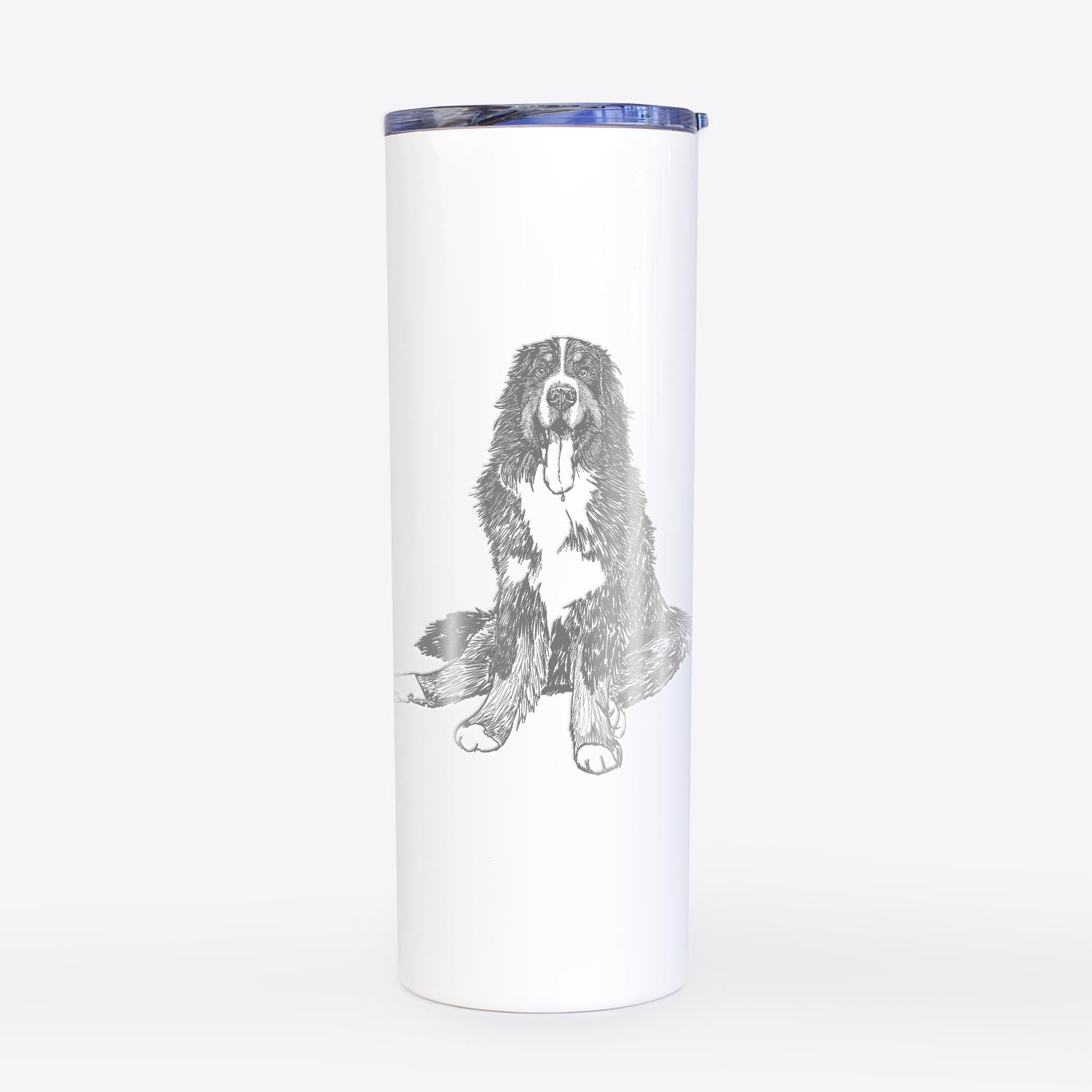 Doodled Moose the Bernese Mountain Dog - 20oz Skinny Tumbler