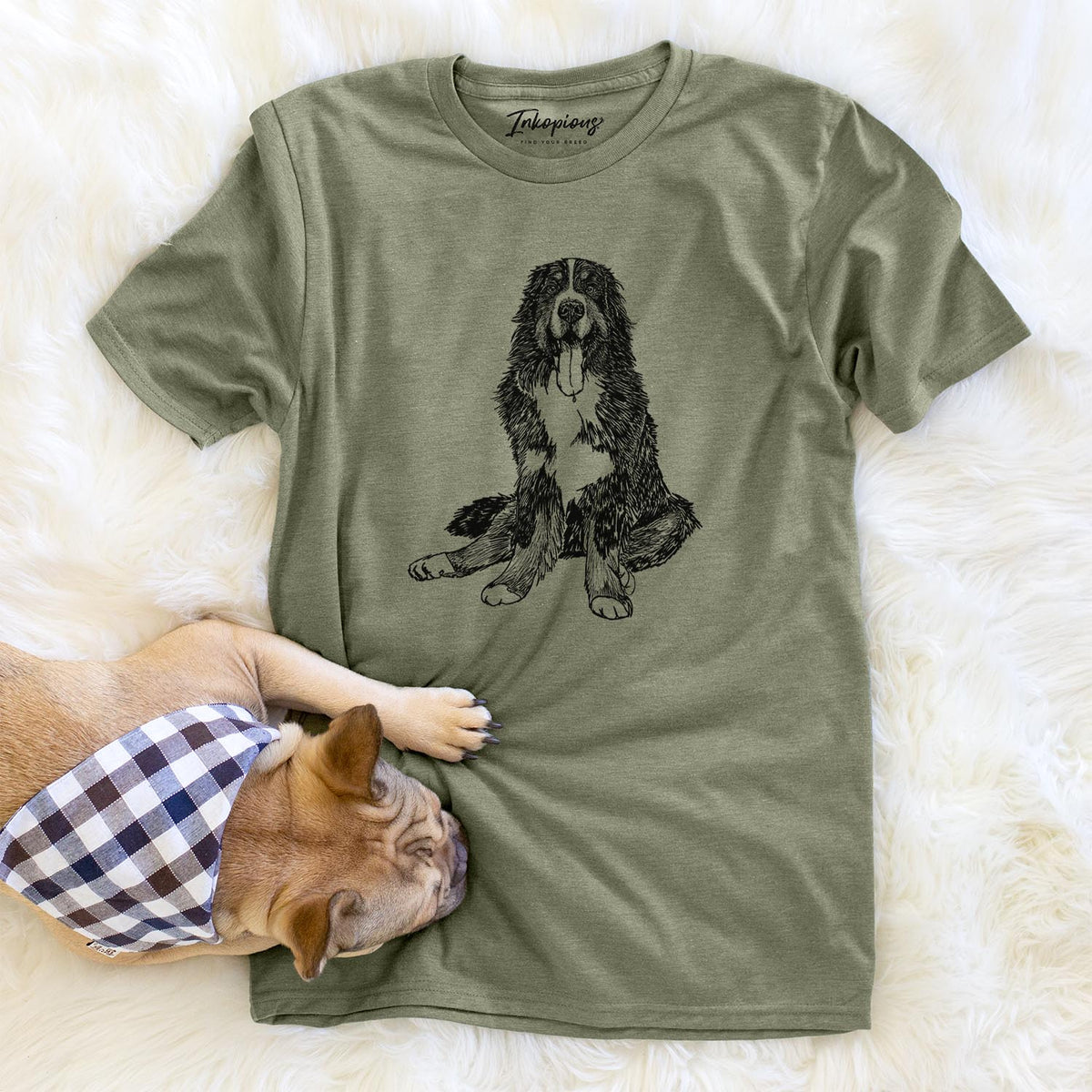 Doodled Moose the Bernese Mountain Dog - Unisex Crewneck