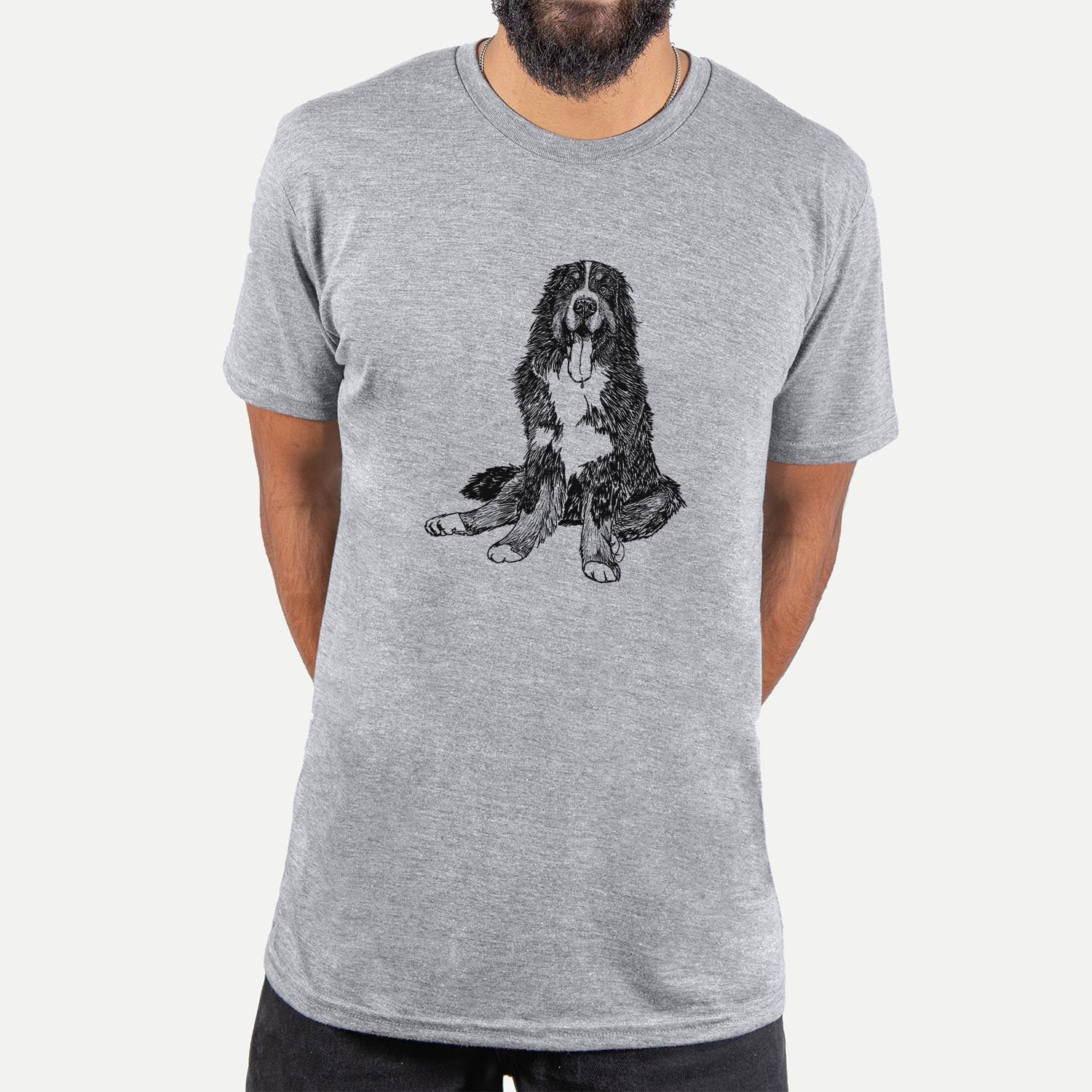 Doodled Moose the Bernese Mountain Dog - Unisex Crewneck