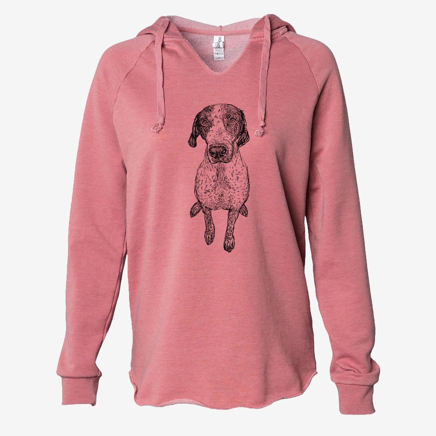 Doodled Mowgli the German Shorthaired Pointer - Cali Wave Hooded Sweatshirt