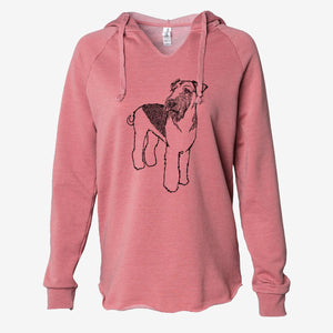 Doodled Nash the Airedale Terrier - Cali Wave Hooded Sweatshirt