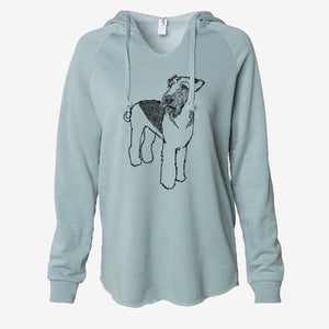 Doodled Nash the Airedale Terrier - Cali Wave Hooded Sweatshirt